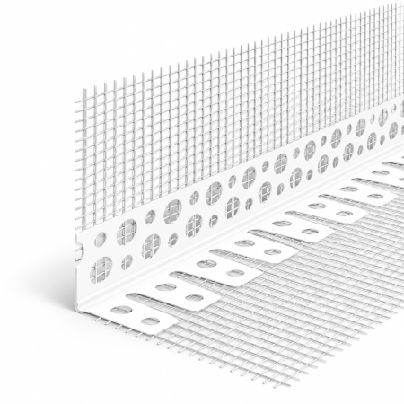 Profil PVC arcuibil cu plasa fibra de sticla, lungime 3 m